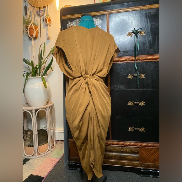 Anagram by Gary Gramm silk multi-way wrap dress in bronze - Picture 5 of 6